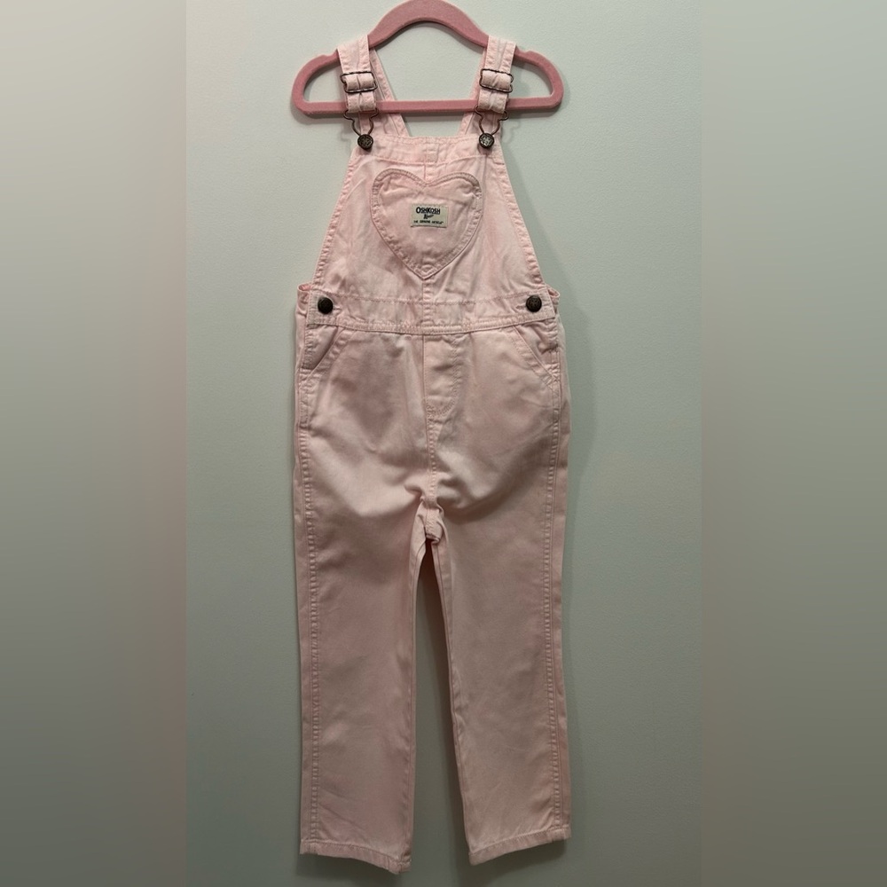 OshKosh B'gosh Light Pink Heart Overalls